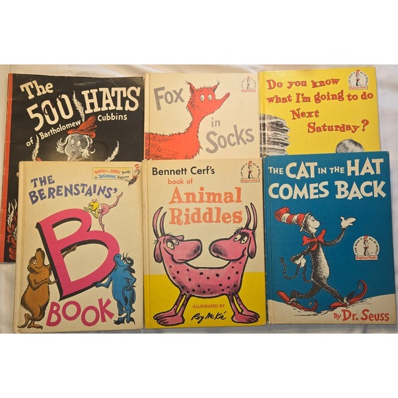 Dr. Seuss Other - Dr. Seuss Beginner Books Lot of 6 Fox in the Socks Animals Riddles Berenstains